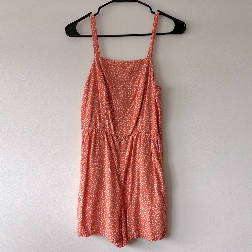 Old Navy Orange Floral Romper